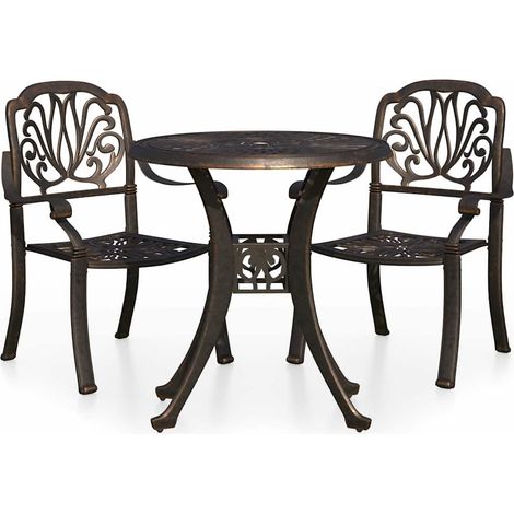 Maison Exclusive - Set da Bistrot 3 pz in Alluminio Pressofuso Bronzo (1/5)