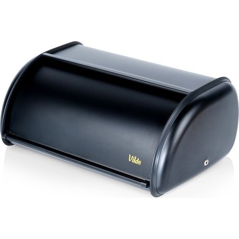 Boîte à pain en acier inoxydable noir, pour le plan de travail, la cuisine et le rangement à la maison.-AquaForge (1/5)