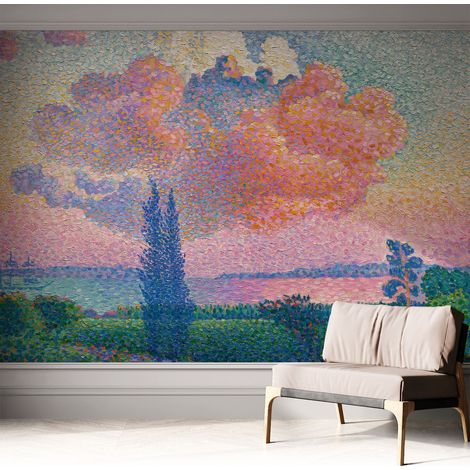 Fototapete Selbstklebend - Büro Wandgestaltung - Wanddekoration Wohnzimmer Farbenfrohe Landschaft 312x219 cm (1/5)