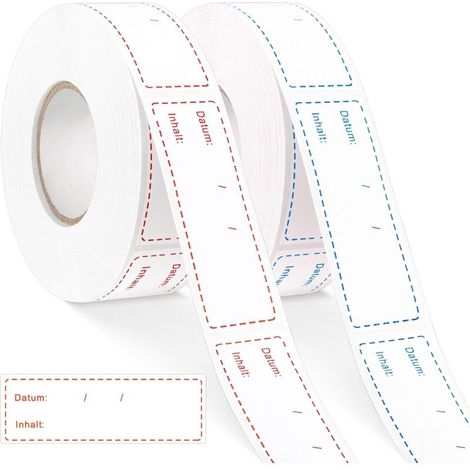 1000 étiquettes autocollantes pour congélateur, 75 x 25 mm, amovibles et imperméables, pour contenants alimentaires, verres et confitures. (1/5)