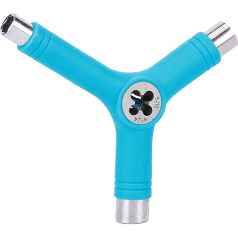 Clé multifonction 5 en 1 pour skateboard, en alliage d'acier durable, couleur bleu ciel (1/5)
