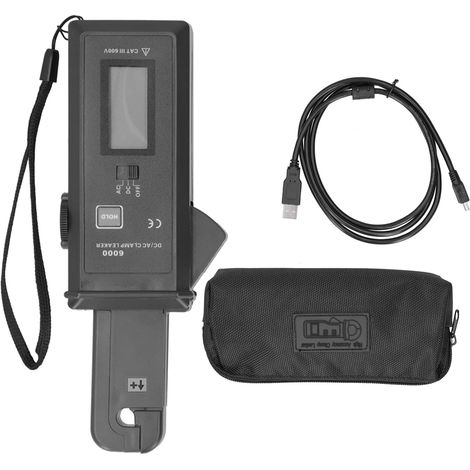 Pince ampèremétrique AC/DC ETCR6000, testeur de courant de fuite 0mA-60,0A, 99 plages, mesureur numérique de pince (1/5)