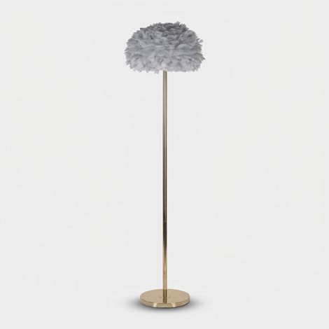 FLOOR LAMP FEATHERS SLIM GREY CM Ø 43X170