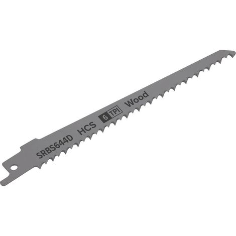 Sealey Reciprocating Saw Blade for Clean Wood 150mm 6tpi - Pack of 5 SRBS644D