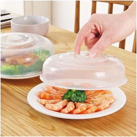 Pair 2 pièces (20cm) couvercle pour micro-ondes, protection contre les éclaboussures de micro-ondes, protection contre les éclaboussures de micro-ondes, matériau de protection PP transparent (1/4)