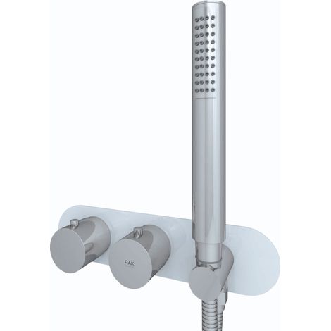 RAK Feeling White Round Horizontal Concealed Thermostatic Dual Control Shower Valve - RAKFSV2500RHS (1/2)