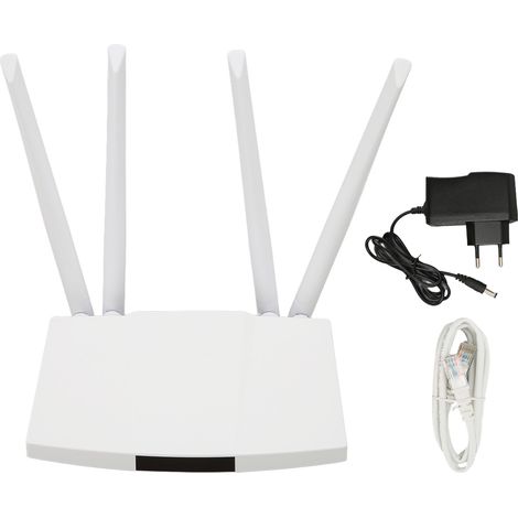 Routeur WiFi 4G 300Mbps, emplacement micro SIM, 4 antennes, capacité 32 utilisateurs, point d'accès mobile, prise UE 100-240V pour Europe/Asie. (1/5)