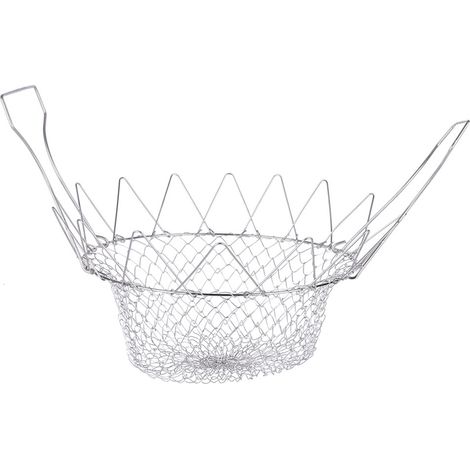 Panier de friture pliable pour pommes de terre, accessoire cuisine outil de cuisson pour aliments frits (1/5)