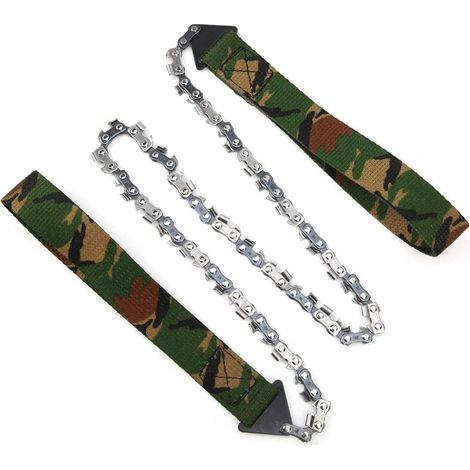 Hand Chainsaw - Portable Mini Hand Chainsaw for Outdoor Survival 33T Logging Camping Pocket Saw Camouflage