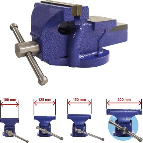 Bituxx Schraubstock Handschraubstock Werkbank Werkstatt 200 mm mit Amboss