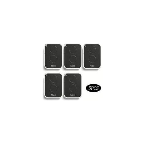 Pack de 5 télécommandes NICE Era-One ON2E – 2 canaux – Fréquence 433.92 MHz – Portée jusqu’à 200 mètres – Compatible motorisations NICE (1/4)