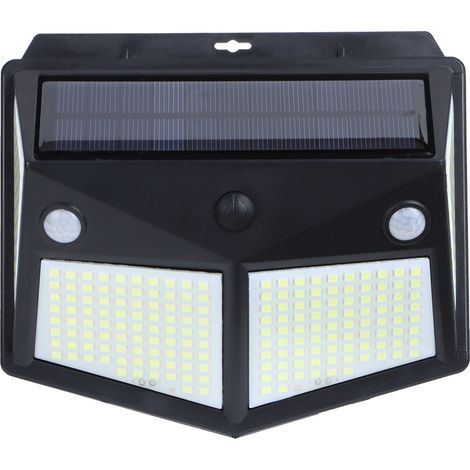 Applique murale solaire à induction automatique 260 LED pour jardin, terrasse ou escalier (1/5)