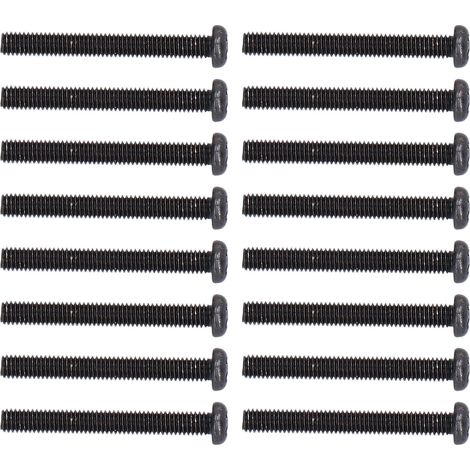 Lot de 50 vis à tête cylindrique A2-70 inox DIN 7985 zinguées noires M3x25 avec filetage intégral (1/5)