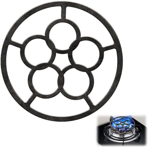 Réducteur de plaque de cuisson à gaz pour cafetière (1 pièce), support de plaque de cuisson à gaz de 18,4 cm (7,25 pouces), support universel pour quatre ou cinq plaques, réducteur antidérapant pour c (1/5)