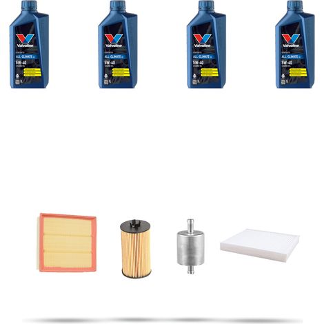 Kit tagliando 4 FILTRI e 4L OLIO compatibile con Opel Corsa D 1.2 16V GPL 59kw Dal 2009