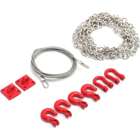 Support de crochet de remorque en métal pour chaîne de remorquage, compatible avec les modèles réduits de voitures RC Crawler 1/10. (1/5)