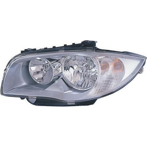 Phare avant gauche H7/H7 chromé BMW Serie 1 E87 phase 1 2004-2007