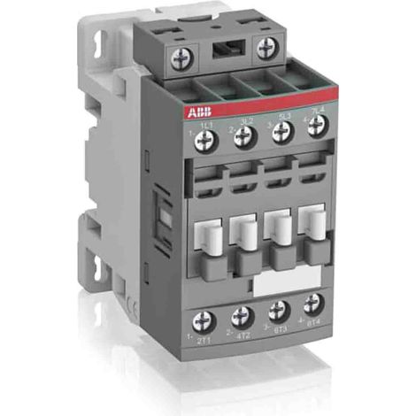 Contacteur ABB série AF16, 4 pôles , 4 N/O, 30 A, 12 V c.c., 7,5 kW ( Prix pour 1 ) (1/2)