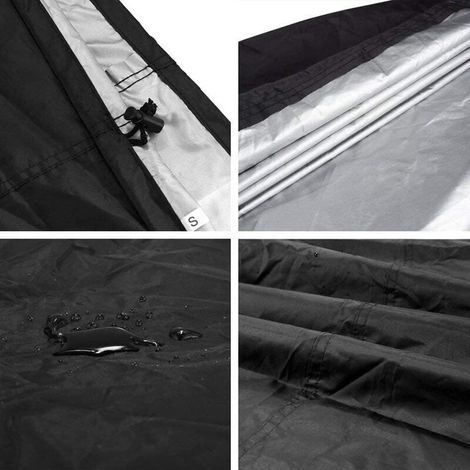 Housse pour barbecue à gaz, housse imperméable 210D pour plancha, housse de protection pour barbecue XL, sangle réglable, convient à la plupart des barbecues (145 x 61 x 117 cm) (1/3)