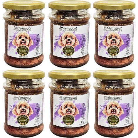 6 ragú de ternera con zanahorias 200 g  comida cocinada para perros  intolerancias alimentarias  receta monoproteica  Schlemmermaul