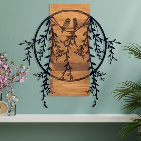 Enzo Accessoire mural décoratif en bois  Cadre en bois  63,3 x