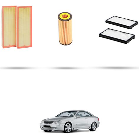 Kit tagliando 3 filtri compatibile con Mercedes Classe C (W203,C203,S203) C230 V6 150kw Dal 2005 (1/5)