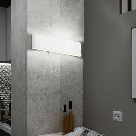 LED Wand Lampe Leuchte Up Down Beleuchtung Aluminium Opal Schalter Schlaf Zimmer (1/5)