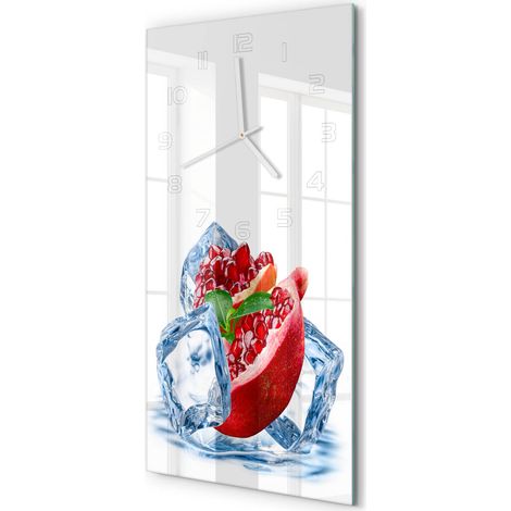 Horloge Murale Rectangulaire Verticale Cadeau Original Design Moderne Grenade de glace 30x60 cm (1/5)