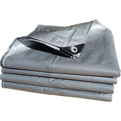 Ahlsen Lona de polietileno Lona impermeable ultrapesada y duradera recubierta en ambos lados con ojales de aluminio Cubierta impermeable para jardín piscina 3x4m (1/5)