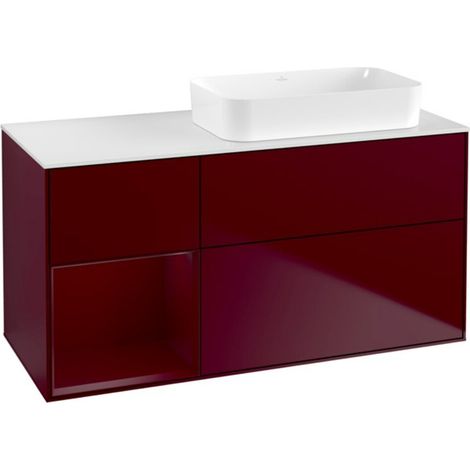 V&B Waschtischunterschrank Finion 120x60 cm, Regal links Peony, Peony Matt (1/2)