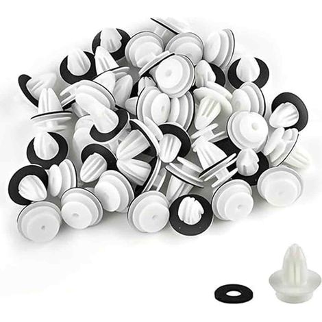 50PCS Universal Retenue Vehicle Clips Rivets en Plastique, Fixation de Carrosserie Garniture de Voiture pour Auto Voitures Panneaux (1/5)