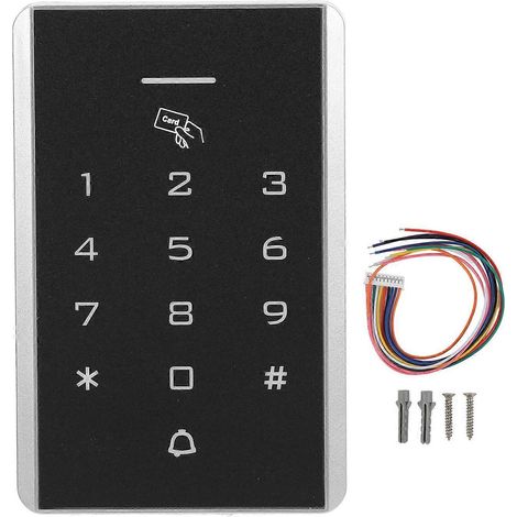 Clavier de contrôle d'accès de sécurité, clavier indépendant, fréquence 125 kHz, adapté aux portes d'entrée des maisons, bureaux et appartements. (1/4)
