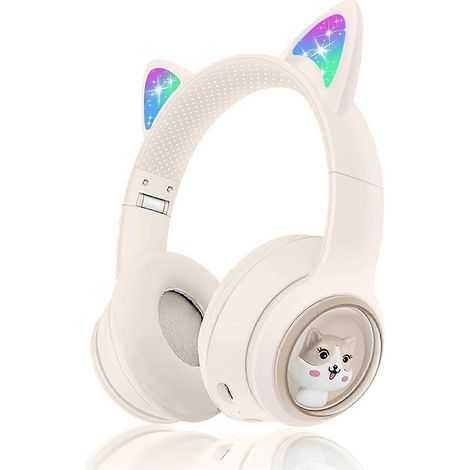 Casque Bluetooth pour enfants, casque de jeu oreilles de chat pour téléphone-A-- (1/5)