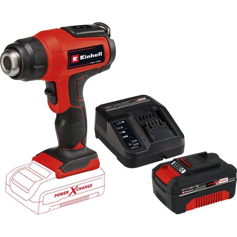 EINHELL Pistolet thermique sur batterie TE-HA 18 Li Kit (1x 4,0 Ah)