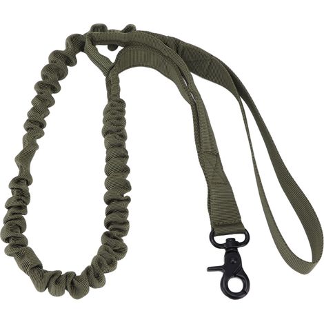 Laisse pour chien durable, résistante à l'usure, facile à contrôler, élastique et souple, style militaire, accessoire pour animaux de compagnie, verte