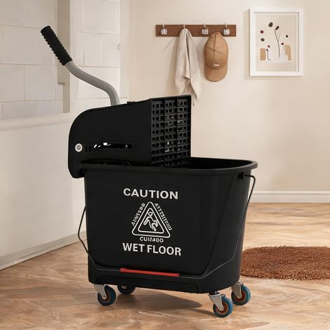 Chariot de nettoyage avec seau 20 L et presse à deux en plastique (1/5)