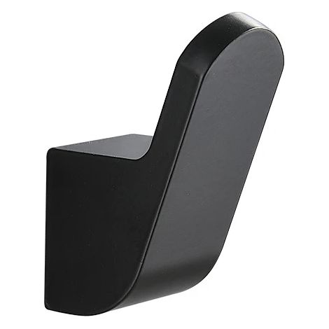 Gancho de pared para toallas de baño, color negro y blanco, para albornoz de cocina, latón cepillado, dorado, con tapa para llave, colgador de bolsos, 1 unidad, color negro