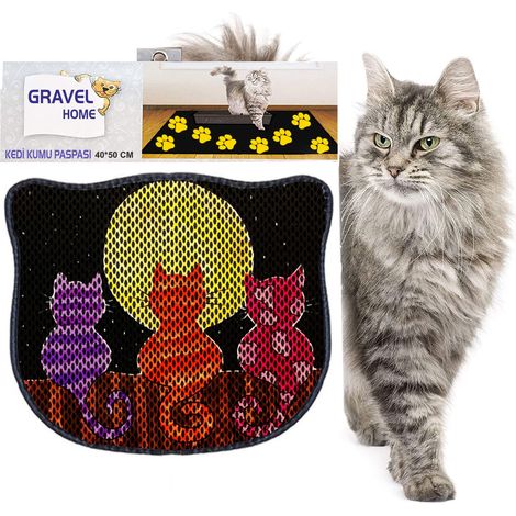 Protector de suelo para arena para gatos Mat Multicolor (1/3)