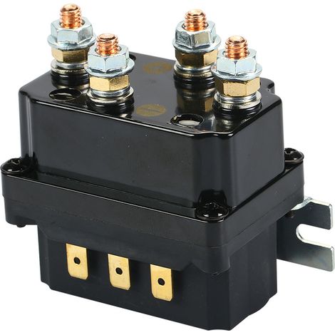 Lntyq Kit de relais de treuil 12V 250A avec interrupteur de contacteur de relais de télécommande pour véhicule industriel