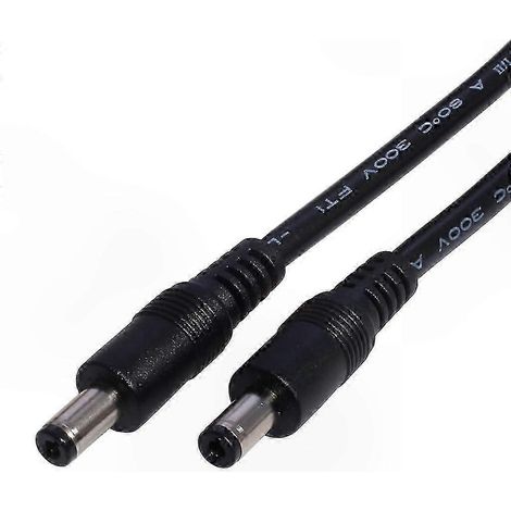 Câble adaptateur DC5521 mâle-mâle 18AWG, connecteur 5,5mm x 2,1mm, pour alimentation électrique et connexion d'énergie (1/5)