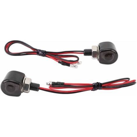 Clignotant LED pour guidon, Mini étanche, visibilité accrue, DC12V, pour moto, ATV, coque noire (1/5)
