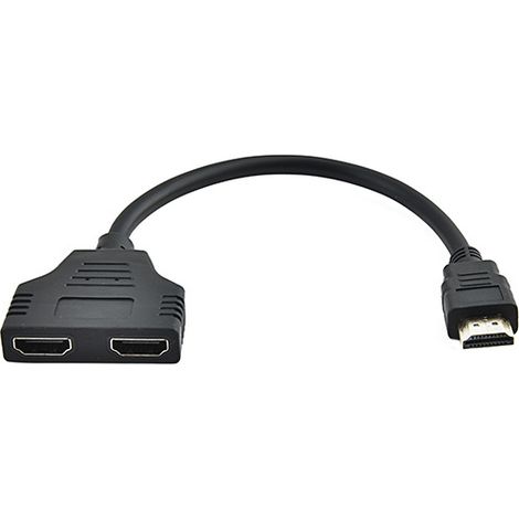 HDMI 1 auf 2 Adapterkabel, HDMI-Splitter (1 Eingang, 2 Ausgänge), Crossover-Kabel, Stecker auf zwei Stecker, HD-Kabel (1/5)