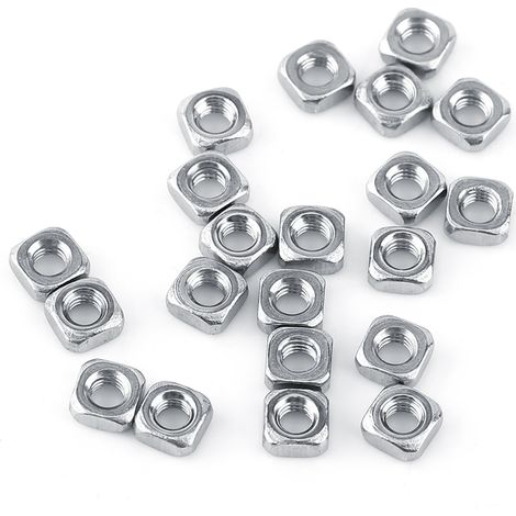 Écrous carrés en acier inoxydable 304, écrous à quatre pans adaptés aux vis métriques (M3 x 100 pièces) (1/5)