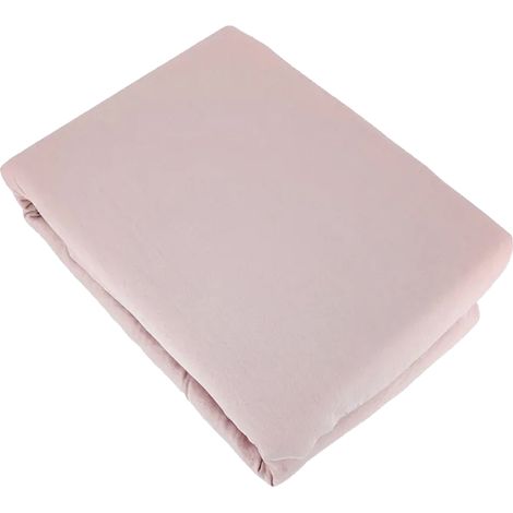 1 juego de ropa de cama, microfibra lavada, rosa empolvado, 240x220 cm, poliéster resistente a las arrugas, cama tamaño king. (1/5)
