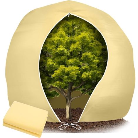 Voile Hivernage Plante Exterieur, 240x200 CM Voile d'hivernage avec Cordon de Serrage à Glissière, Réutilisable Résistant à la déchirure pour Olivier, Palmier (1/5)