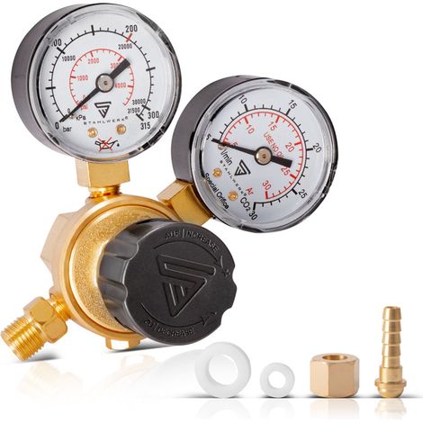 STAHLWERK Mini regolatore di pressione 200 bar per miscela argon CO2