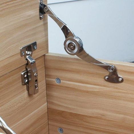 Charnières de couvercles pliables - - Lot de 2 - Amortisseurs à fermeture douce - Angles réglables 75°, 90°, 110° (1/5)