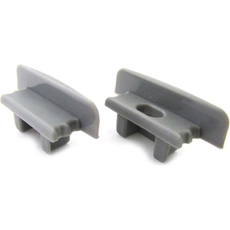 Coppia Tappi Tappini Termine Per Chiusure Profilo Barra Alluminio Da Incasso BA2507 (1/3)