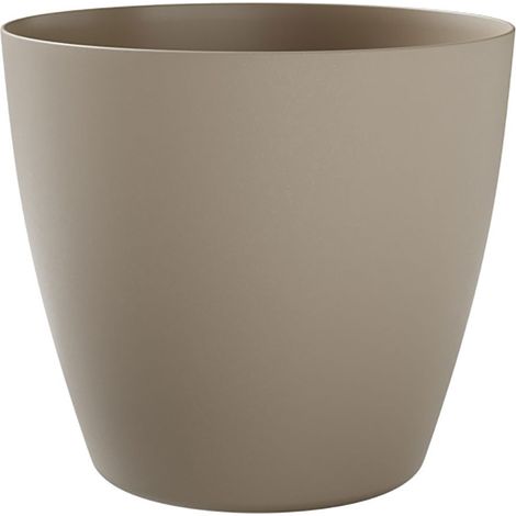 Vaso Rotondo Indoor e Outdoor Tera Bayon Kit Milk Ø60 cm in Plastica Beige