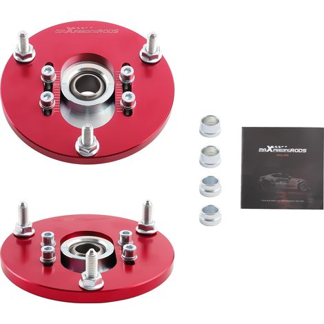 Adjustable Camber Plates para BMW E46 3 Series Top Mount Suspension Plate Rojo (1/5)